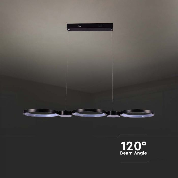 LED PENDANT LIGHT 38W DL 4560lm 120° 974x260x1100mm BLACK
