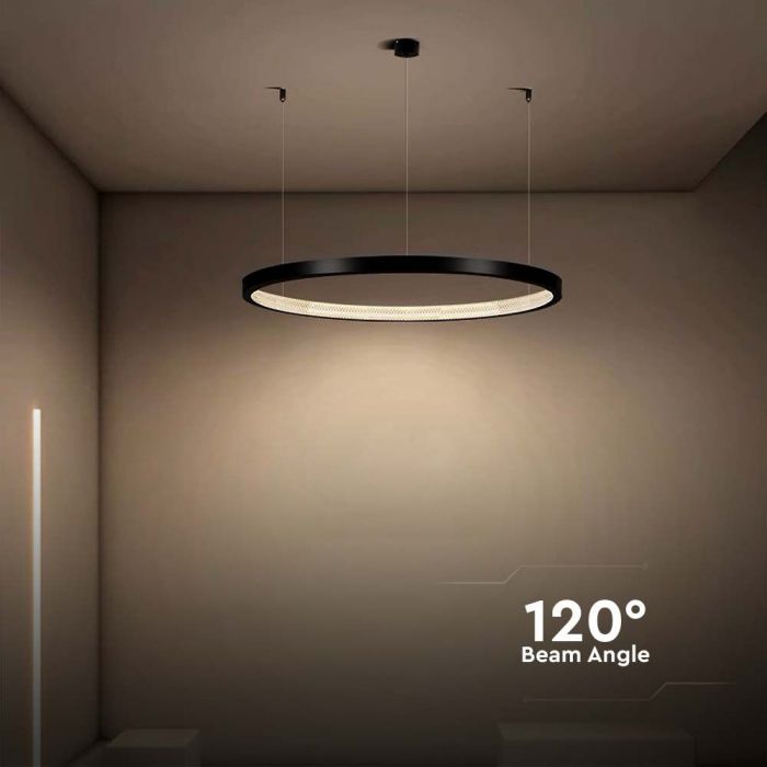 LED PENDANT LIGHT CRYSTAL ACRYLIC INSIDE 19W DL 2160lm 400x1080mm BLACK