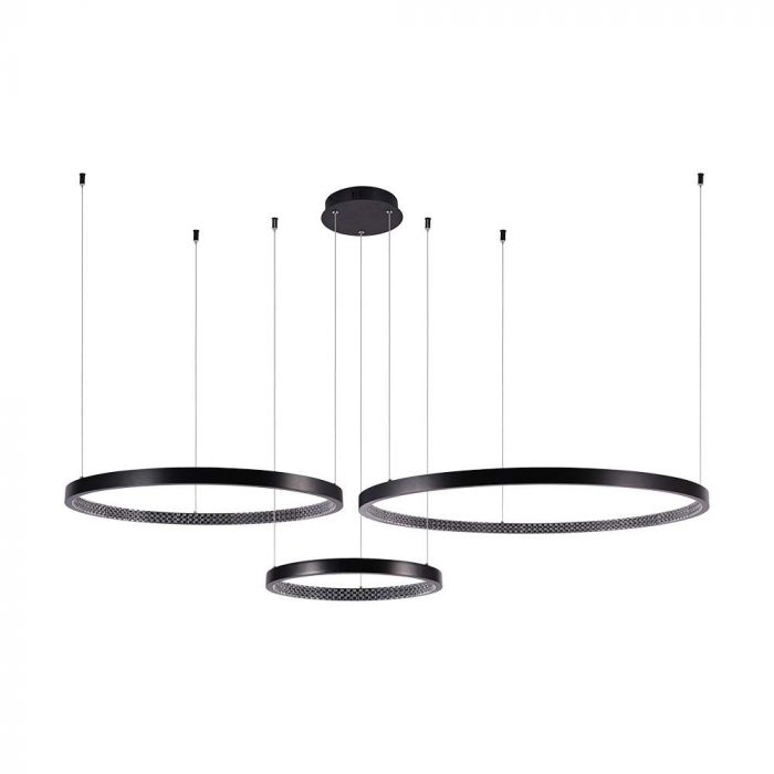 LED PENDANT LIGHT CRYSTAL ACRYLIC INSIDE 57W DL 6840lm 1510x910x1080mm BLACK
