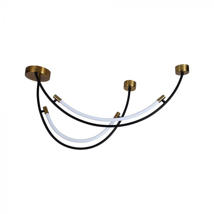 LED PENDANT LIGHT 20W WW 2500lm 1000x600x475mm BLACK+BRASS