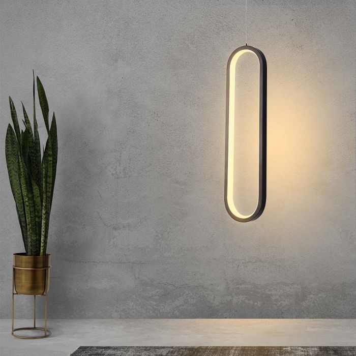 LED PENDANT LIGHT 13W WW 1500lm 100x70x1530mm BLACK