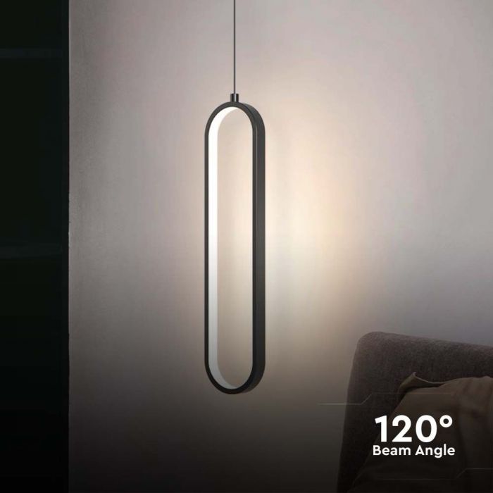 LED PENDANT LIGHT 13W WW 1500lm 100x70x1530mm BLACK
