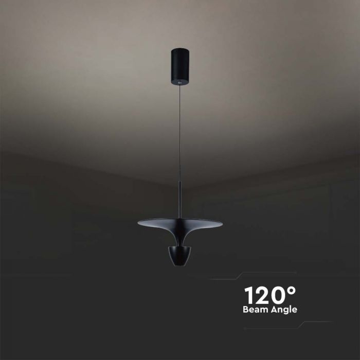 LED PENDANT LIGHT 9W WW 1000lm 300x1400mm BLACK