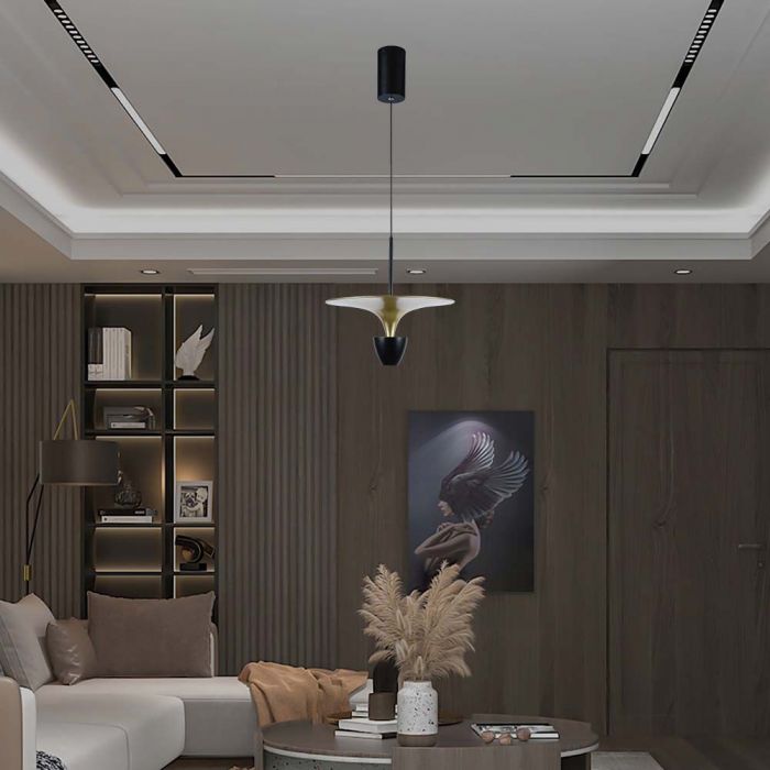 LED PENDANT LIGHT 9W DL 1000lm BLACK+GOLD