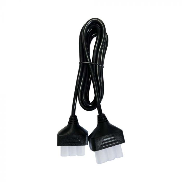 POWER CABLE WITH 2 PLUGS 2m BLACK