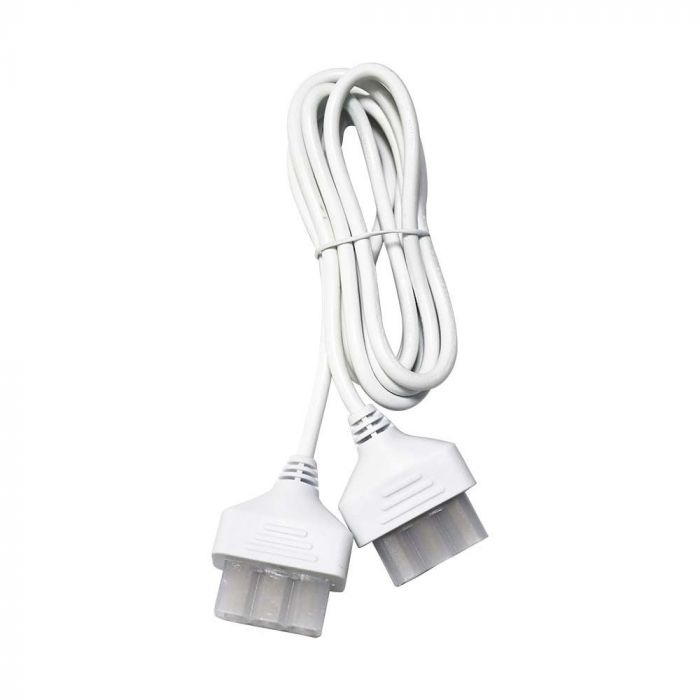 POWER CABLE WITH 2 PLUGS 2m WHITE