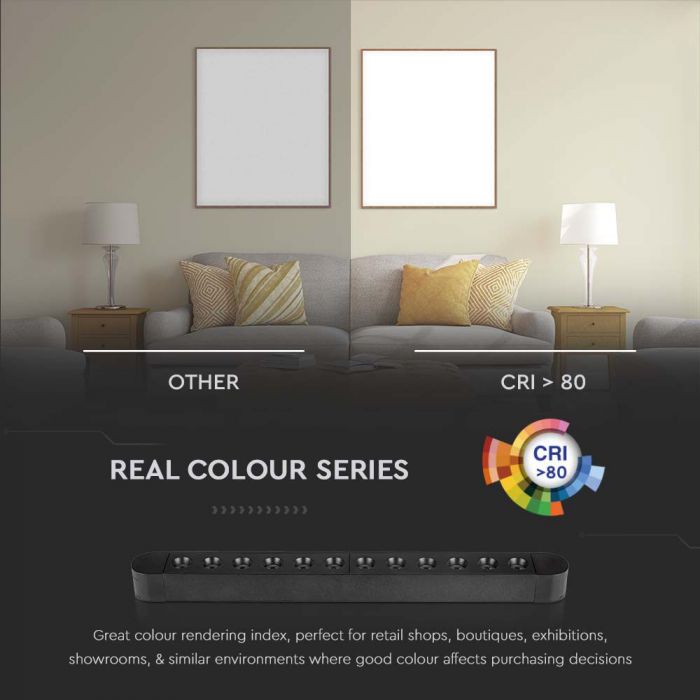 LED MAGNETIC ULTRA THIN TRACK LIGHT-GRILLE LIGHT 12W WW 1100lm 35° 26x24x273mm BLACK