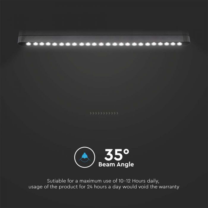 LED MAGNETIC ULTRA THIN TRACK LIGHT-GRILLE LIGHT 22W DL 1900lm 35° 26x24x501mm BLACK