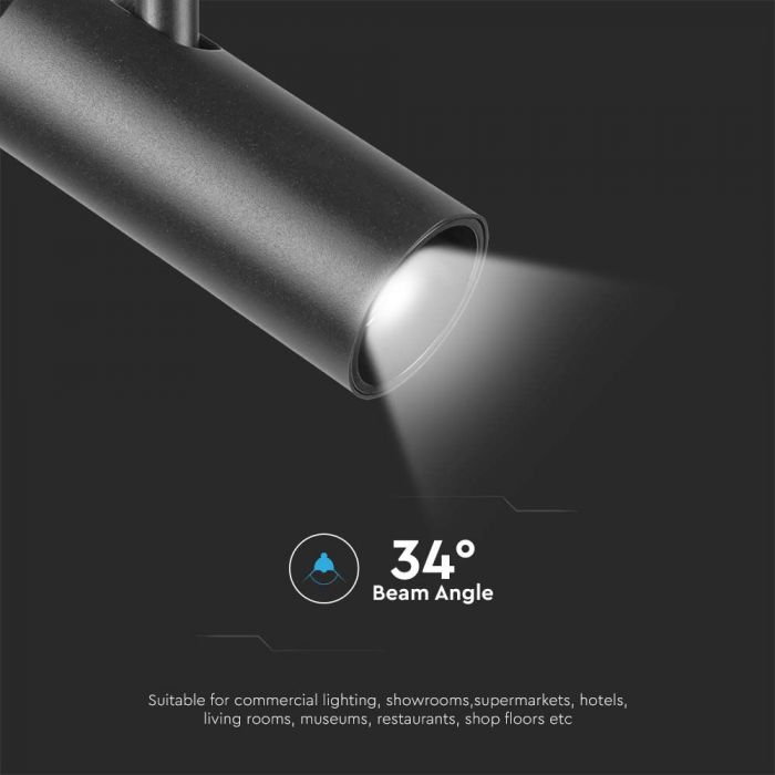 LED MAGNETIC ULTRA THIN LIGHT 20W WW 2200lm 34° 56x128x210mm BLACK