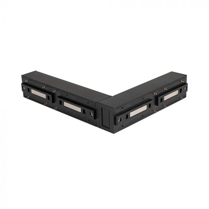 LED MAGNETIC TRACK LIGHT L SHAPE CONNECTOR BLACK