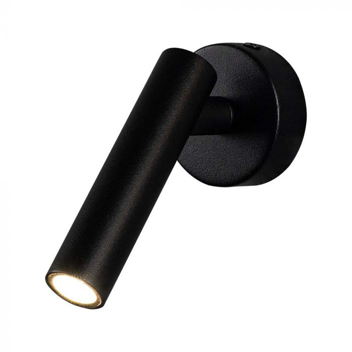 LED WALL MOUNTED SPOTLIGHT 2W DL 150lm 38° 140x60x60mm BLACK