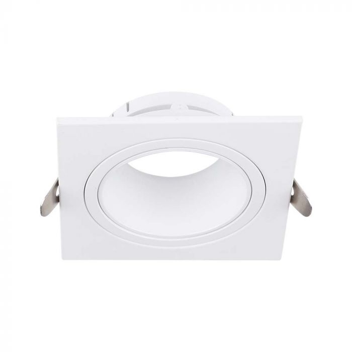 LED BRACKET GU10 SQUARE IRON+PC 88x88x30mm(75) WHITE+WHITE