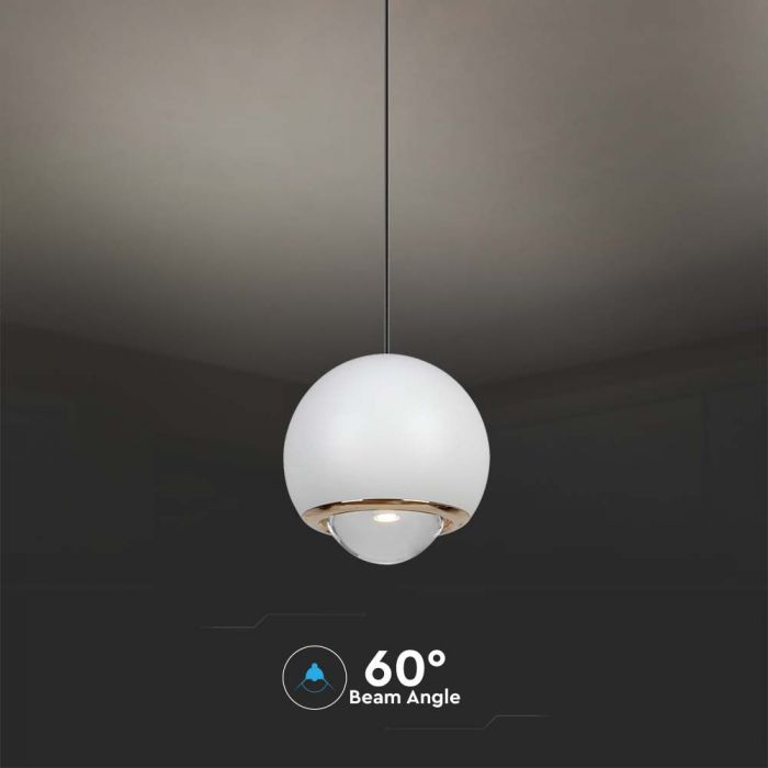LED HANGING PENDANT LIGHT WHITE 6W WW 500lm 60° 100x2000mm