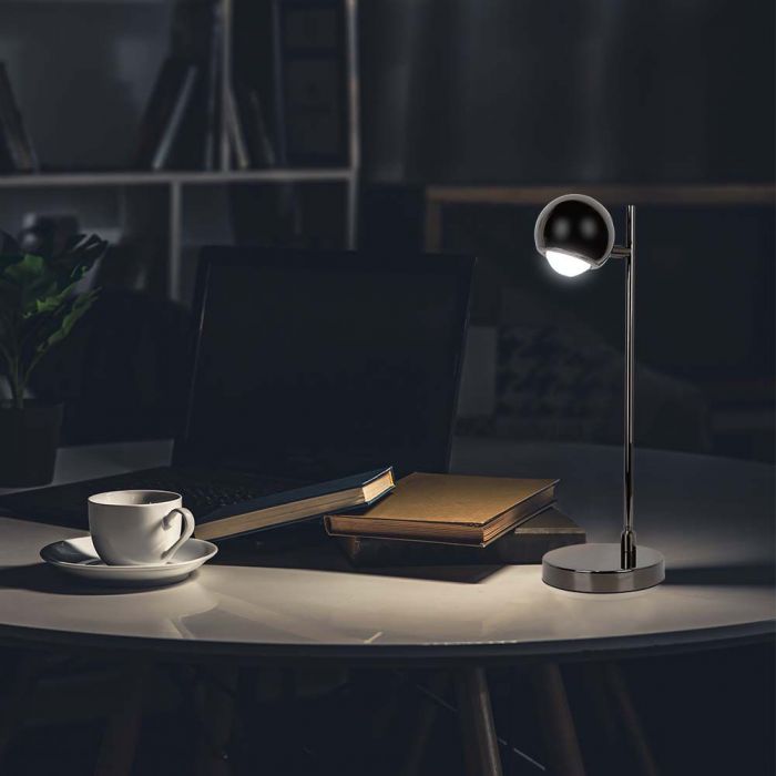 LED TABLE LAMP 6W WW 500lm 60° 150x445 BLACK