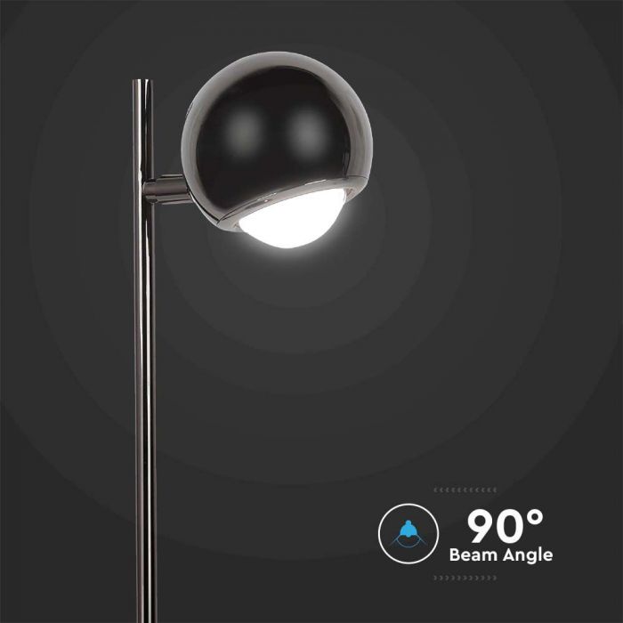 LED TABLE LAMP 6W WW 500lm 60° 150x445 BLACK