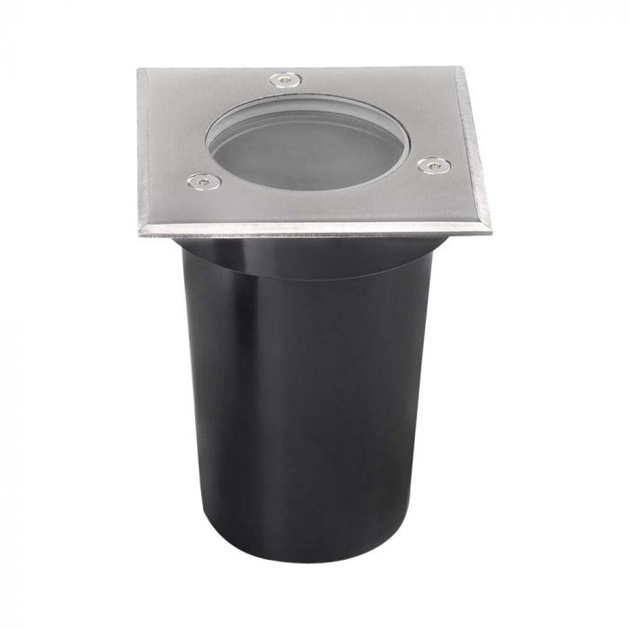 LED MINI UNDERGROUND FITTING GU10 102x80mm STAINLESS STEEL SQUARE IP67