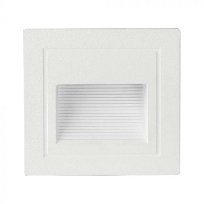 LED STEP LIGHT SQUARE 5W 380lm WW 270° 84x84x50mm WHITE IP65