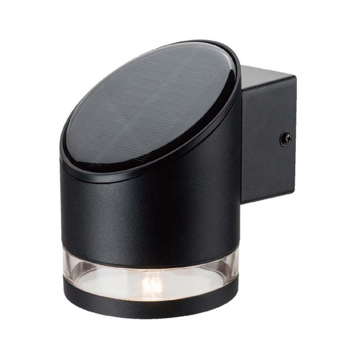 LED SOLAR WALL LAMP 1W WW 70Lm 121.5x90x121mm BLACK IP54