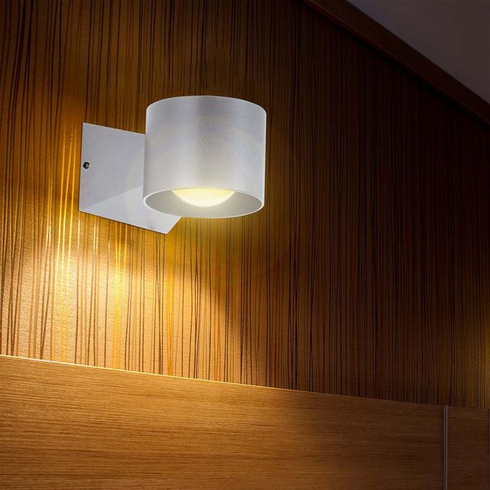 LED WALL LIGHT 5W DL 500lm 90° 90x70x130mm WHITE IP65