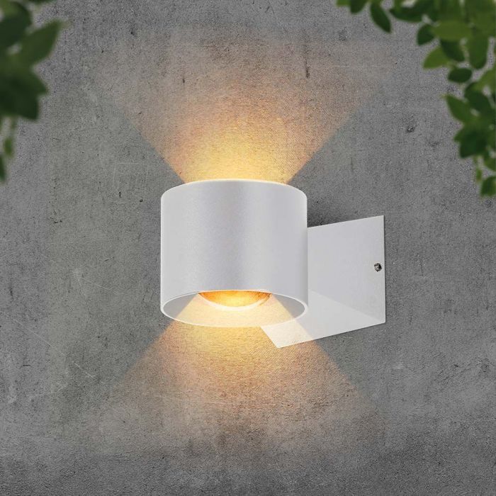 LED WALL LIGHT 5W DL 500lm 90° 90x70x130mm WHITE IP65