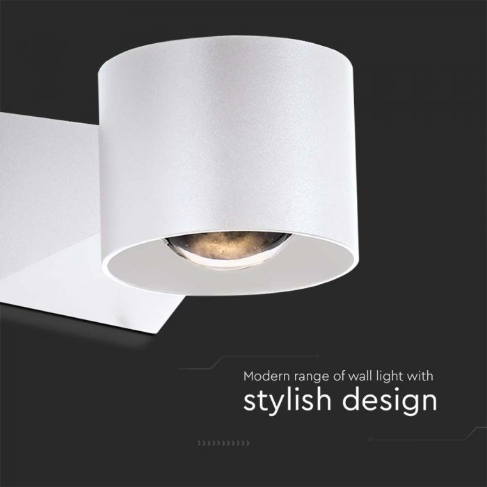 LED WALL LIGHT 5W DL 500lm 90° 90x70x130mm WHITE IP65