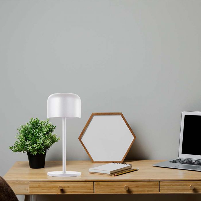 LED TABLE LAMP 1.5W WW+CW 150lm 180° 86x210mm WHITE IP54