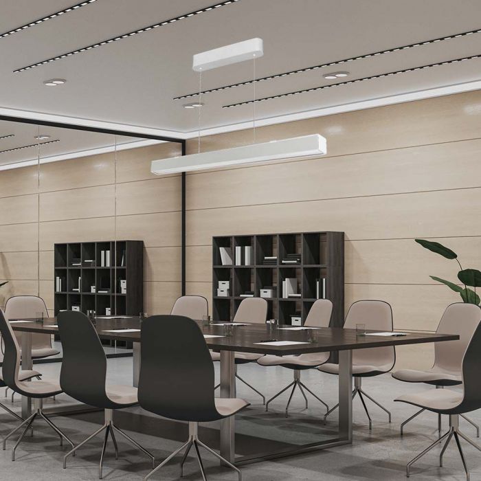 LED LINEAR HANGING LIGHT UP & DOWN 40W 3IN1 3400lm 1210x55x15.8mm WHITE