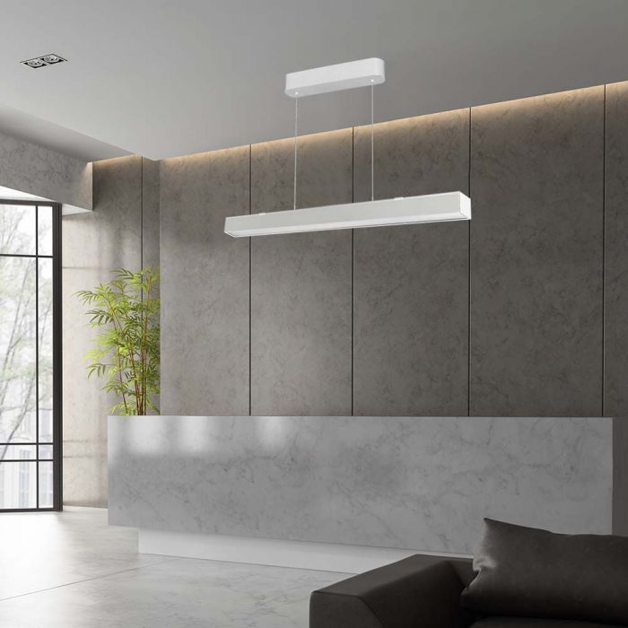 LED LINEAR HANGING LIGHT UP & DOWN 40W 3IN1 3400lm 1210x55x15.8mm WHITE