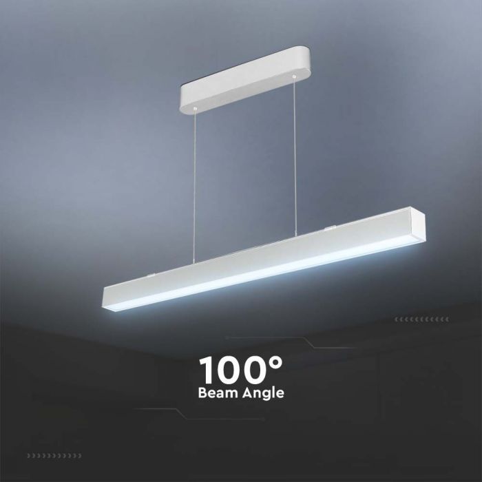 LED LINEAR HANGING LIGHT UP & DOWN 40W 3IN1 3400lm 1210x55x15.8mm WHITE