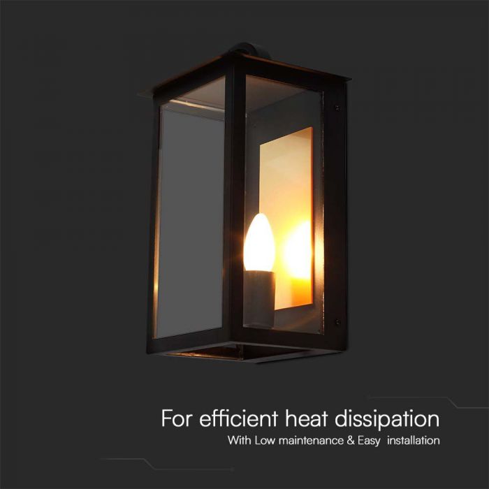LED OUTDOOR WALL LIGHT E14 350x168x200mm BLACK IP65