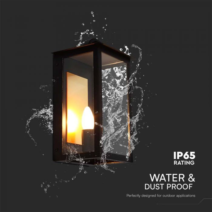LED OUTDOOR WALL LIGHT E14 350x168x200mm BLACK IP65