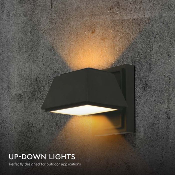 LED OUTDOOR WALL LIGHT 15W DL 1950lm 100° 160x165x164mm BLACK IP65