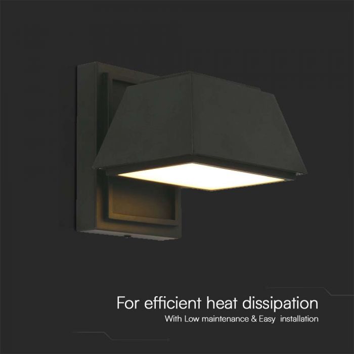LED OUTDOOR WALL LIGHT 15W DL 1950lm 100° 160x165x164mm BLACK IP65