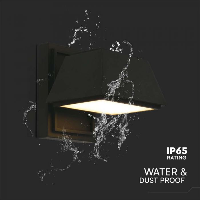 LED OUTDOOR WALL LIGHT 15W DL 1950lm 100° 160x165x164mm BLACK IP65