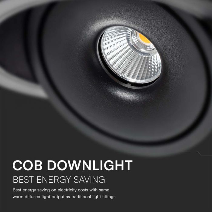 LED COB DOWN LIGHT 20W 3IN1 1408lm 25° 165x50mm (150mm) BLACK