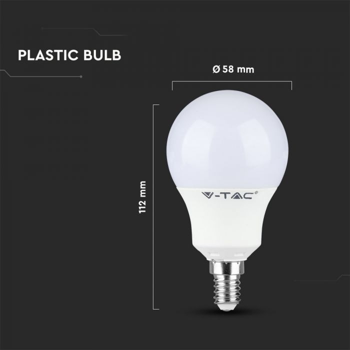 LED E14 LAMP 9W WW 806lm 200° A58 112x58 SAMSUNG CHIP