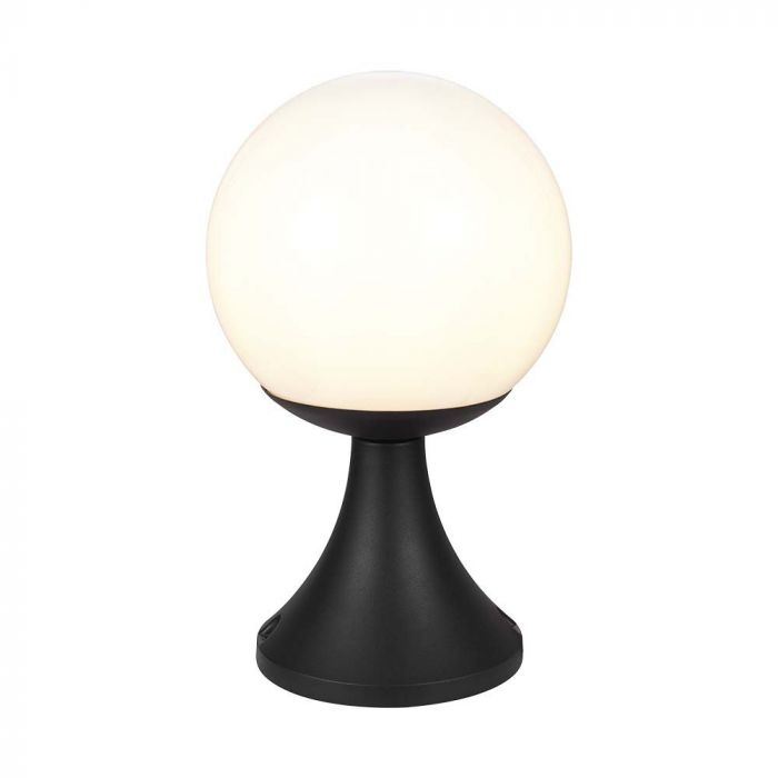LED GARGEN LIGHT E27 MAT BLACK OPAL PLASTIC C BALL 200x200x350mm