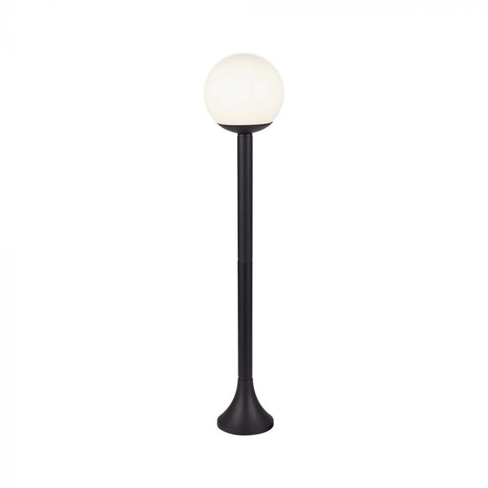 LED GARGEN LIGHT E27 MAT BLACK OPAL PLASTIC C BALL 200x200x970mm