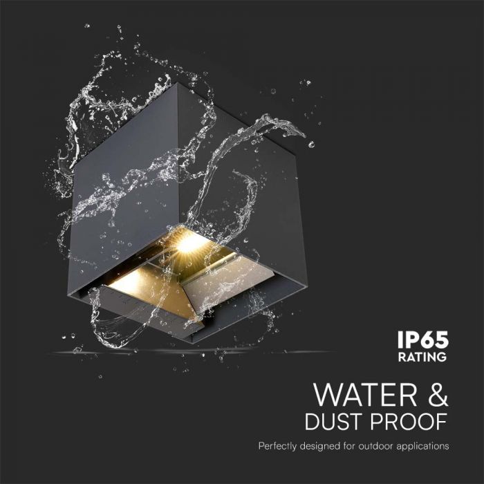 LED SOLAR WALL LIGHT COB WITH PIR SENSOR(4-5m) 9W 860lm WW 150x153x150mm BLACK