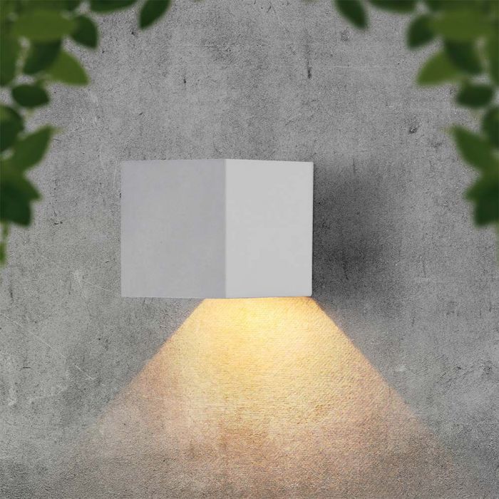 LED SOLAR WALL LIGHT COB WITH PIR SENSOR(4-5m) 9W 860lm WW 150x153x150mm WHITE