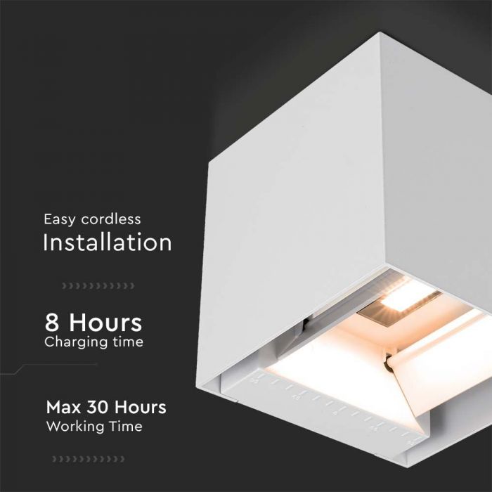 LED SOLAR WALL LIGHT COB WITH PIR SENSOR(4-5m) 9W 860lm WW 150x153x150mm WHITE
