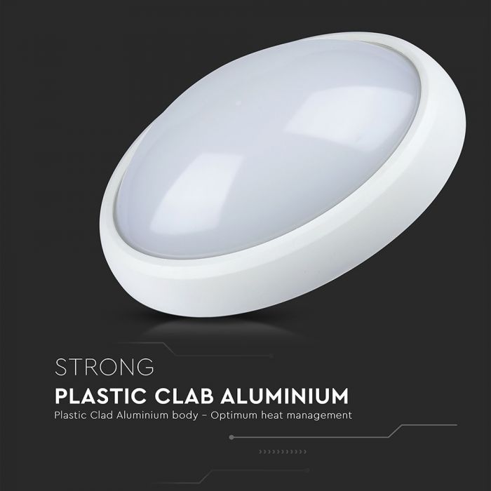 LED DOME LIGHT OVAL 8W 110° 560lm DL 126X187X76 WHITE IP65