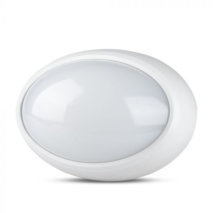 LED DOME LIGHT OVAL 8W 110° 560lm CW 126X187X76 WHITE IP65