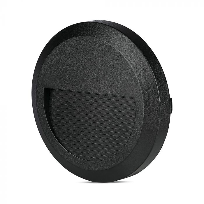 LED STEP LIGHT ROUND 2W 55° 60lm DL 150X27 BLACK IP65