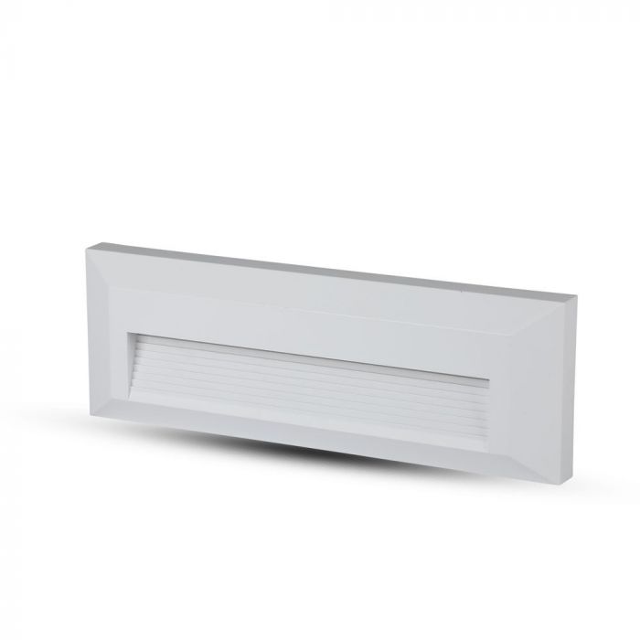 LED STEP LIGHT RECTANGLE 3W 55° 110lm WW 230X80X27 WHITE IP65