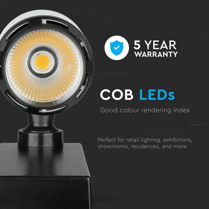 35W LED Track Light Black/White Body White