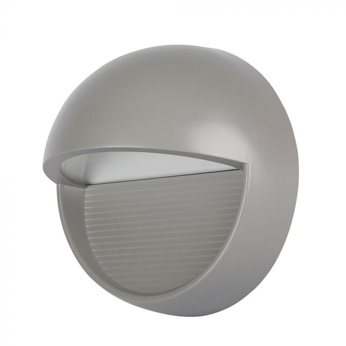 LED STEP LIGHT ROUND 3W 90° 210lm DL 166X94 GREY IP65