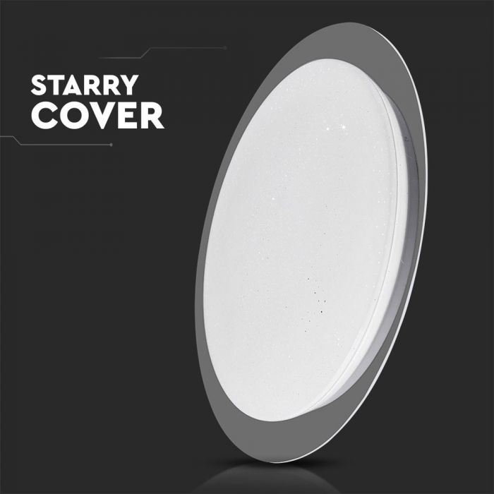 LED DESIGNER CEILING LIGHT WITH REMOTE CONTROL CCT CHANGING 65W 4900lm 180° D:500 DIMMABLE