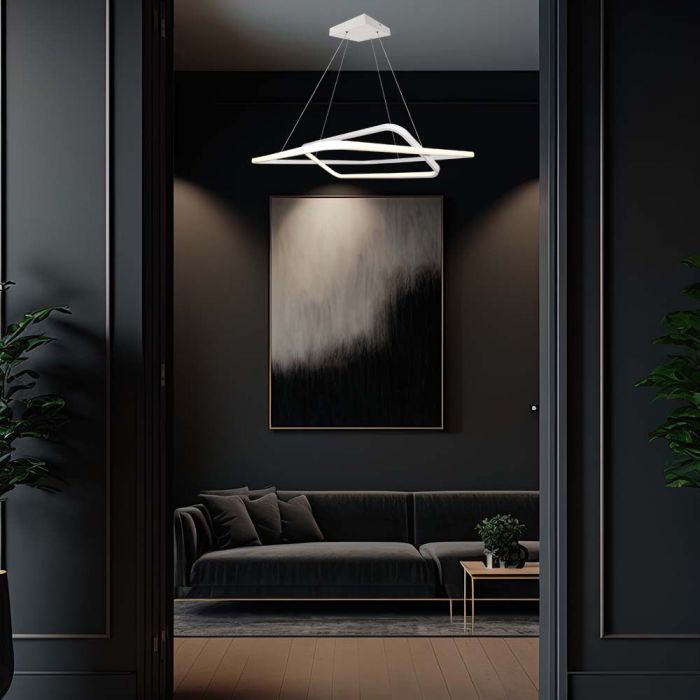 LED PENDANT LIGHT 48W DL 5150lm 600x1230mm TRIAC DIMMABLE WHITE