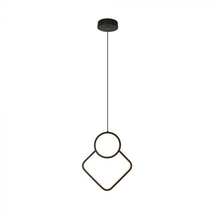 LED PENDANT DESIGNER LIGHT 12W WW 1300lm 280x1800mm BLACK